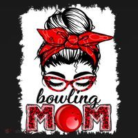 Bowling Mom Messy Bun Leopard Funny Mother's Day Meaningful Gift Pajama Set thumb 2