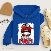 Bowling Mom Messy Bun Leopard Funny Mother's Day Meaningful Gift Hoodie thumb 4