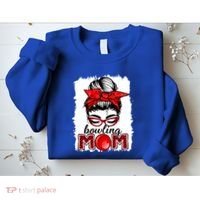 Bowling Mom Messy Bun Leopard Funny Mother's Day Meaningful Gift Sweatshirt thumb 2
