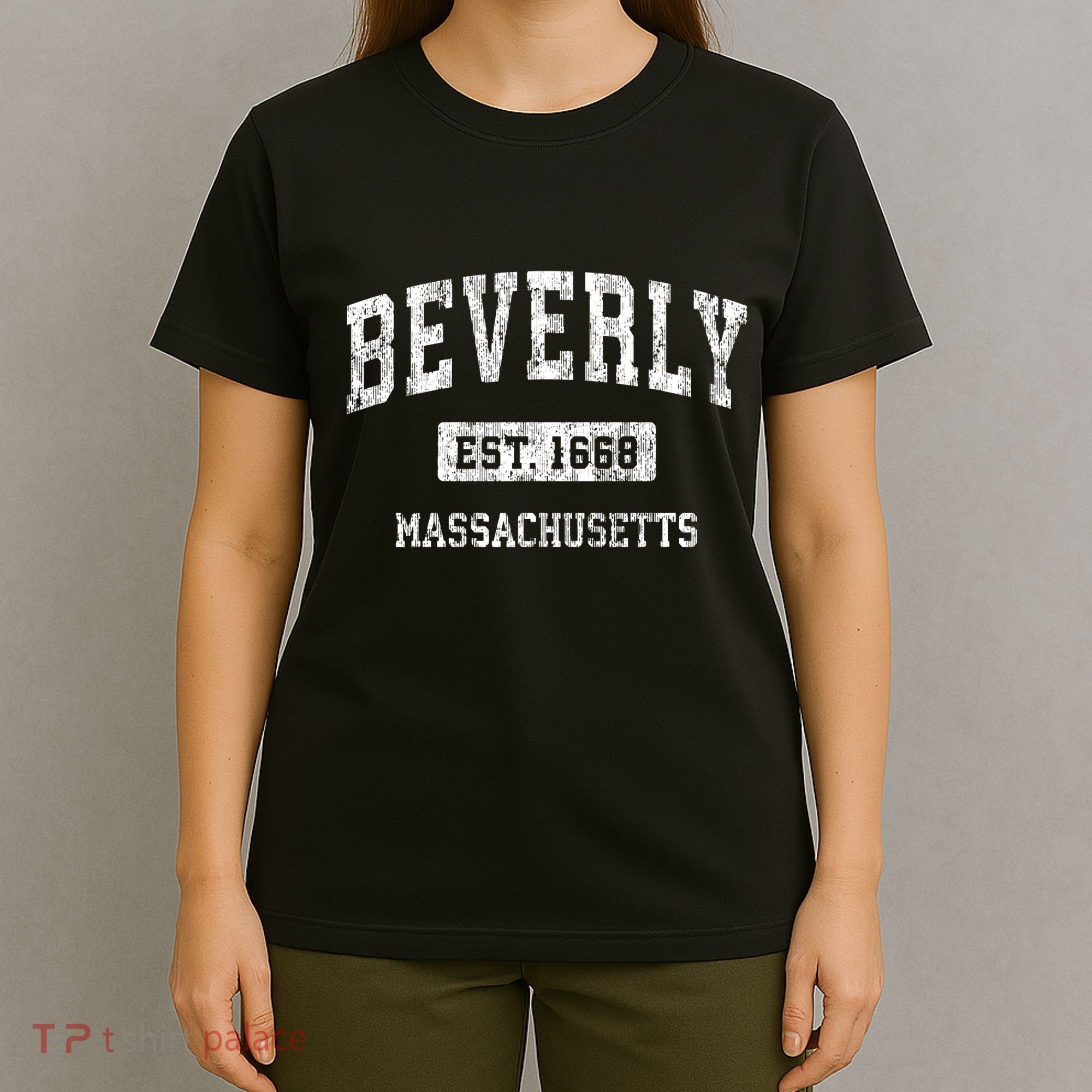 Beverly Massachusetts Ma Vintage Sports Established T-Shirt