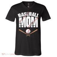 Baseball Mom mother day V-Neck T-Shirt thumb 0