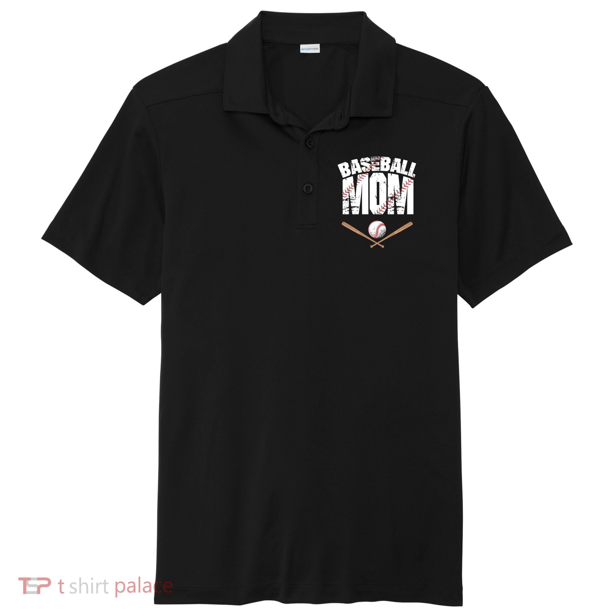 Baseball Mom mother day Sport-Tek Posi-UV Pro Polo