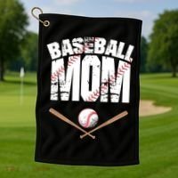 Baseball Mom mother day Golf Towel thumb 1