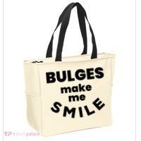 Bulges Make Me Smile Funny Adult Saying Tote Bag thumb 2