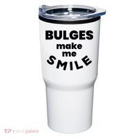 Bulges Make Me Smile Funny Adult Saying Tumbler thumb 0