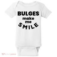 Bulges Make Me Smile Funny Adult Saying Baby Bodysuit thumb 0