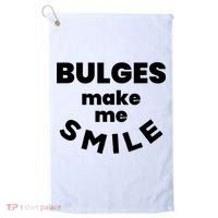 Bulges Make Me Smile Funny Adult Saying Golf Towel thumb 0