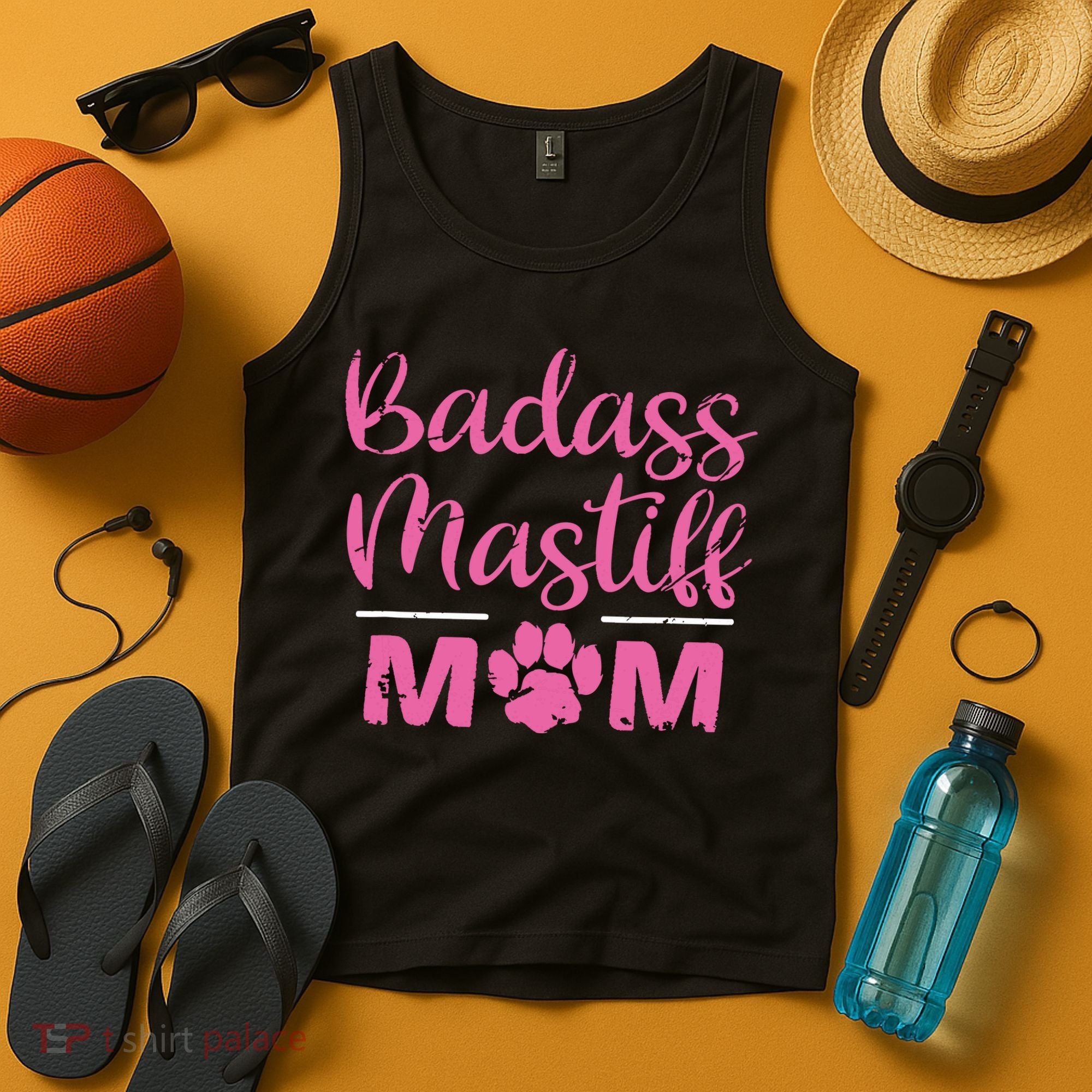 Badass Mastiff Mom Funny Dog Lover Pet Owner Tank Top