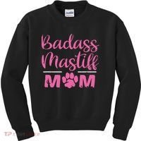 Badass Mastiff Mom Funny Dog Lover Pet Owner Kids Sweatshirt thumb 0