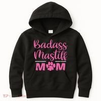 Badass Mastiff Mom Funny Dog Lover Pet Owner Kids Hoodie thumb 0