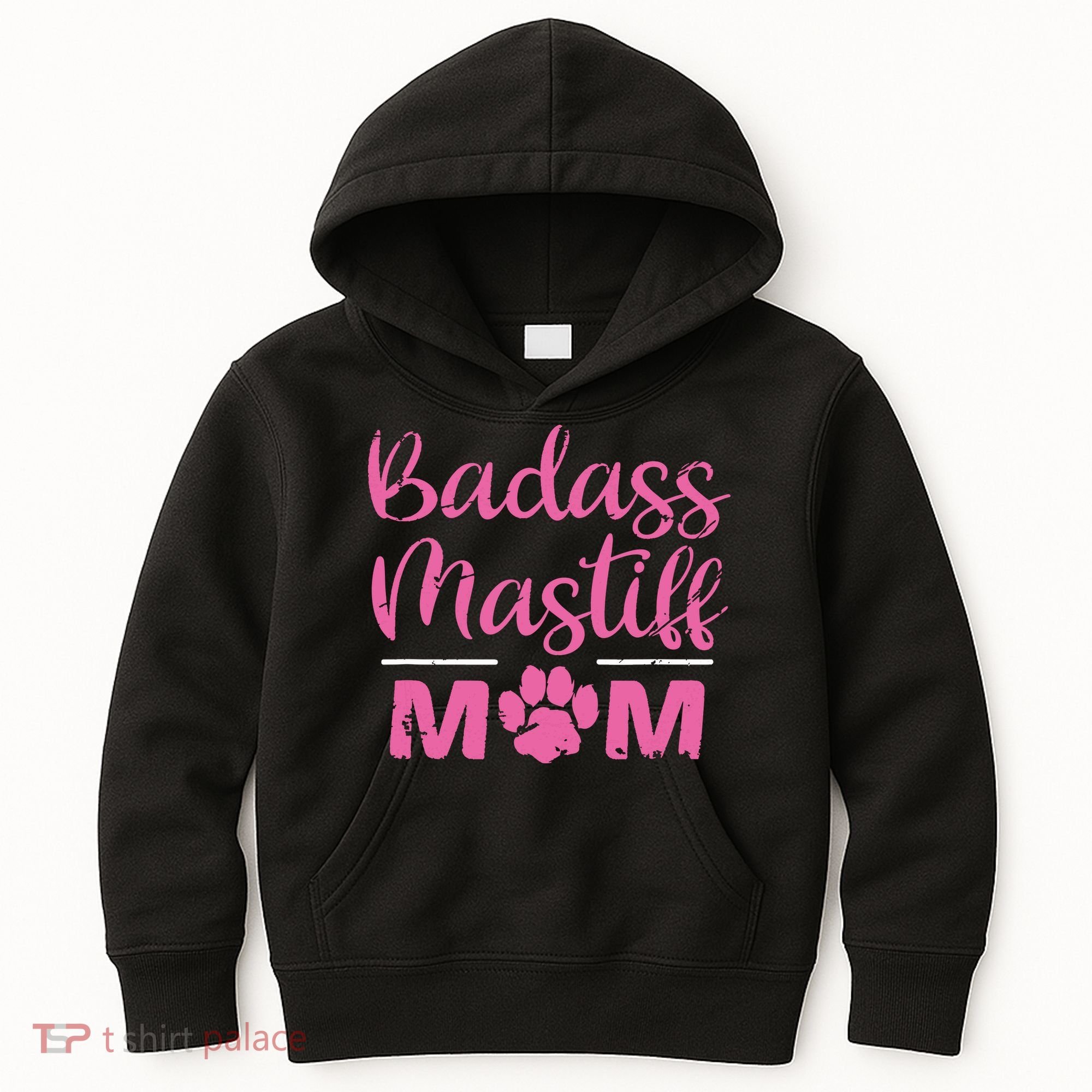 Badass Mastiff Mom Funny Dog Lover Pet Owner Kids Hoodie