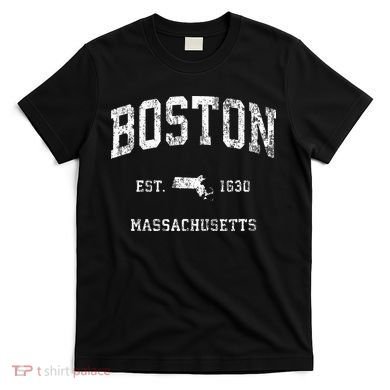 Boston Massachusetts Ma Vintage Athletic T-Shirt