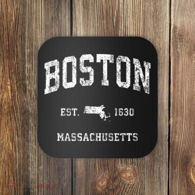 Boston Massachusetts Ma Vintage Athletic Coaster