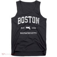 Boston Massachusetts Ma Vintage Athletic Tank Top thumb 0