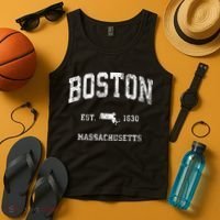 Boston Massachusetts Ma Vintage Athletic Tank Top thumb 4