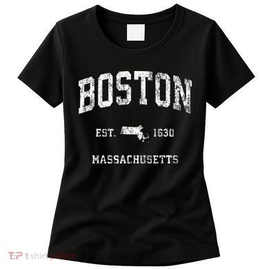 Boston Massachusetts Ma Vintage Athletic Women's T-Shirt