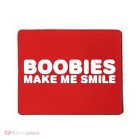Boobies Make Me Smile Funny Adult Humor Mousepad thumb 0