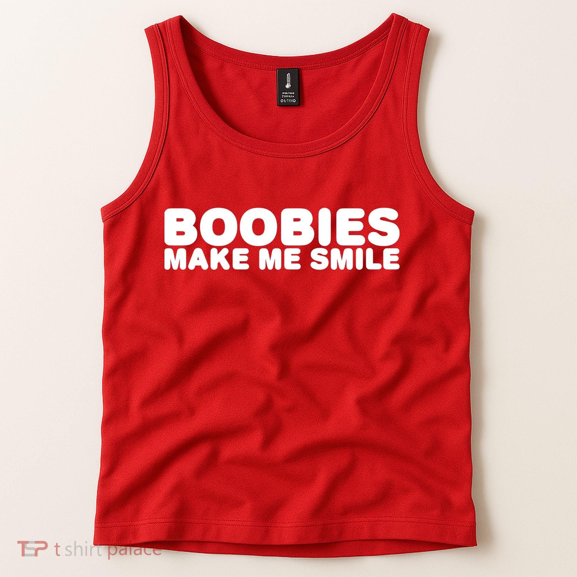 Boobies Make Me Smile Funny Adult Humor Tank Top