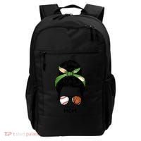 Baseball Mom Messy Bun Mom Life Mother's Day Backpack thumb 0