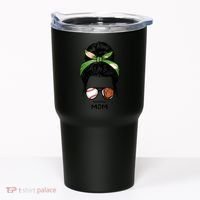 Baseball Mom Messy Bun Mom Life Mother's Day Tumbler thumb 0