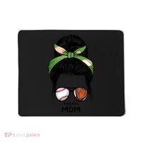 Baseball Mom Messy Bun Mom Life Mother's Day Mousepad thumb 0