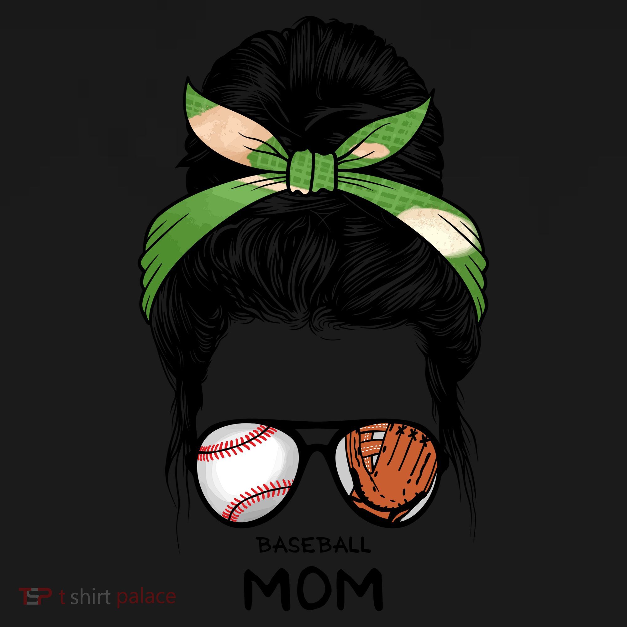 Baseball Mom Messy Bun Mom Life Mother's Day Mousepad