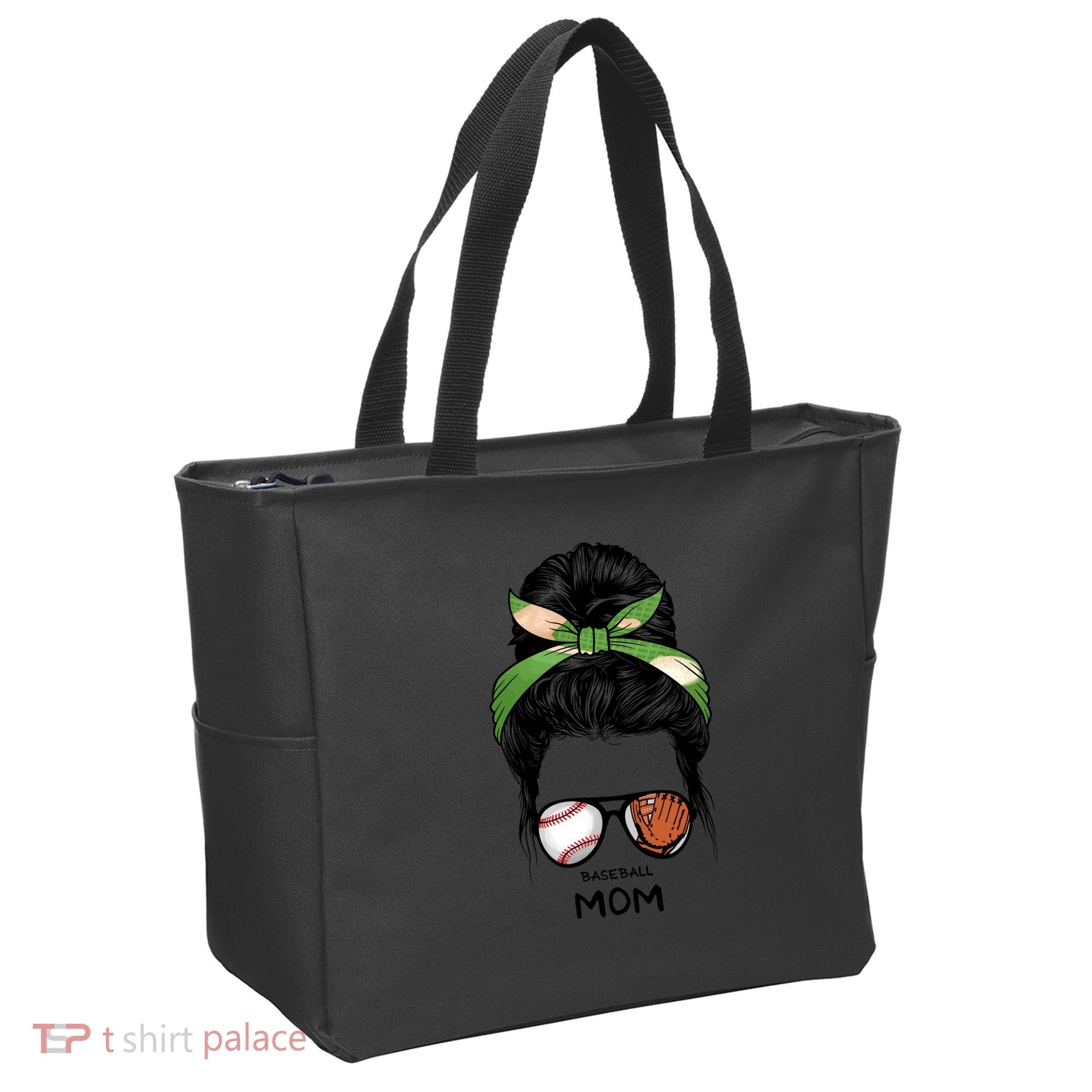 Baseball Mom Messy Bun Mom Life Mother's Day Tote Bag