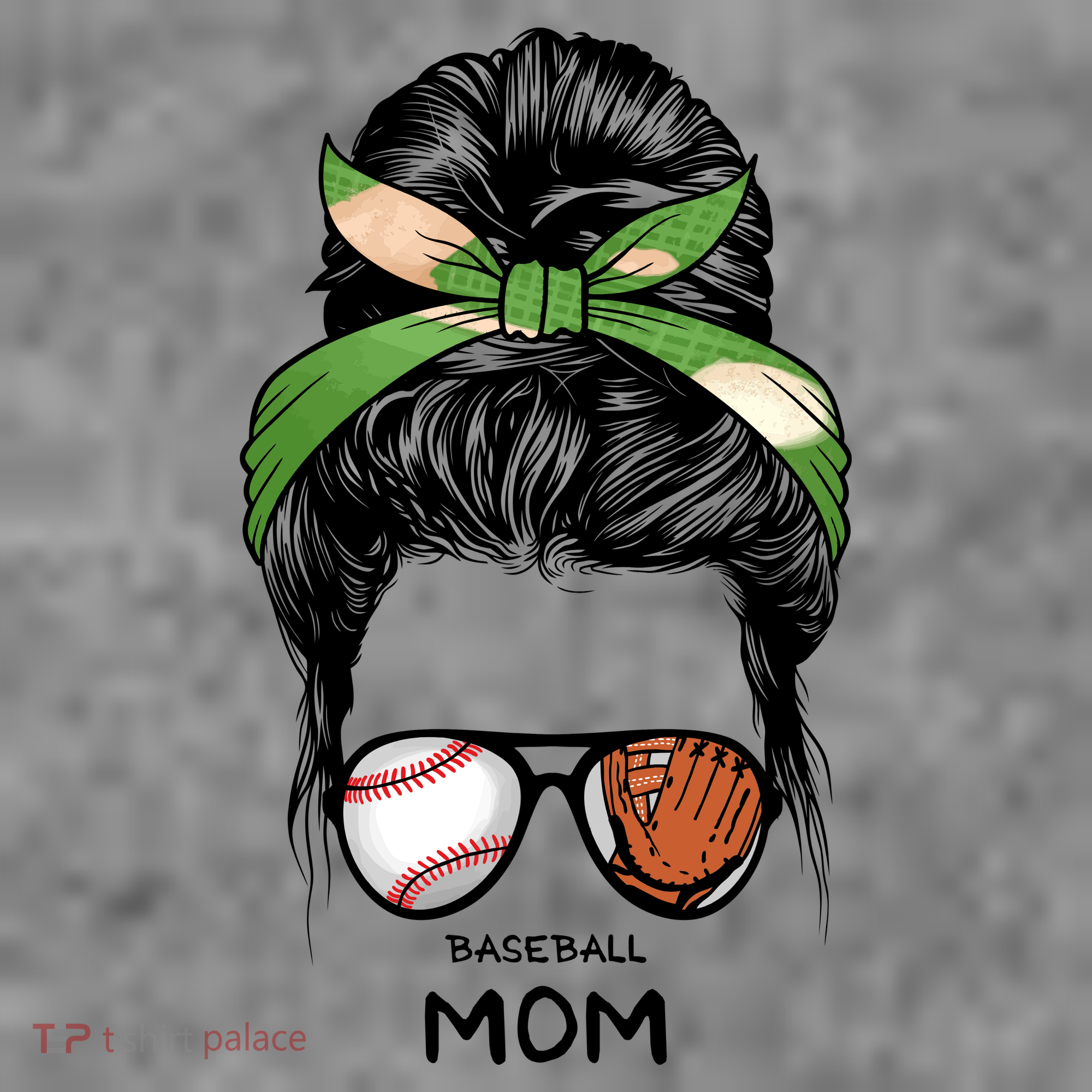 Baseball Mom Messy Bun Mom Life Mother's Day Hoodie