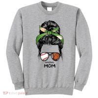 Baseball Mom Messy Bun Mom Life Mother's Day Sweatshirt thumb 0