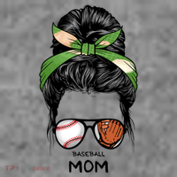 Baseball Mom Messy Bun Mom Life Mother's Day Sweatshirt thumb 3