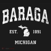 Baraga Michigan Mi Vintage Athletic Sports T-Shirt thumb 7