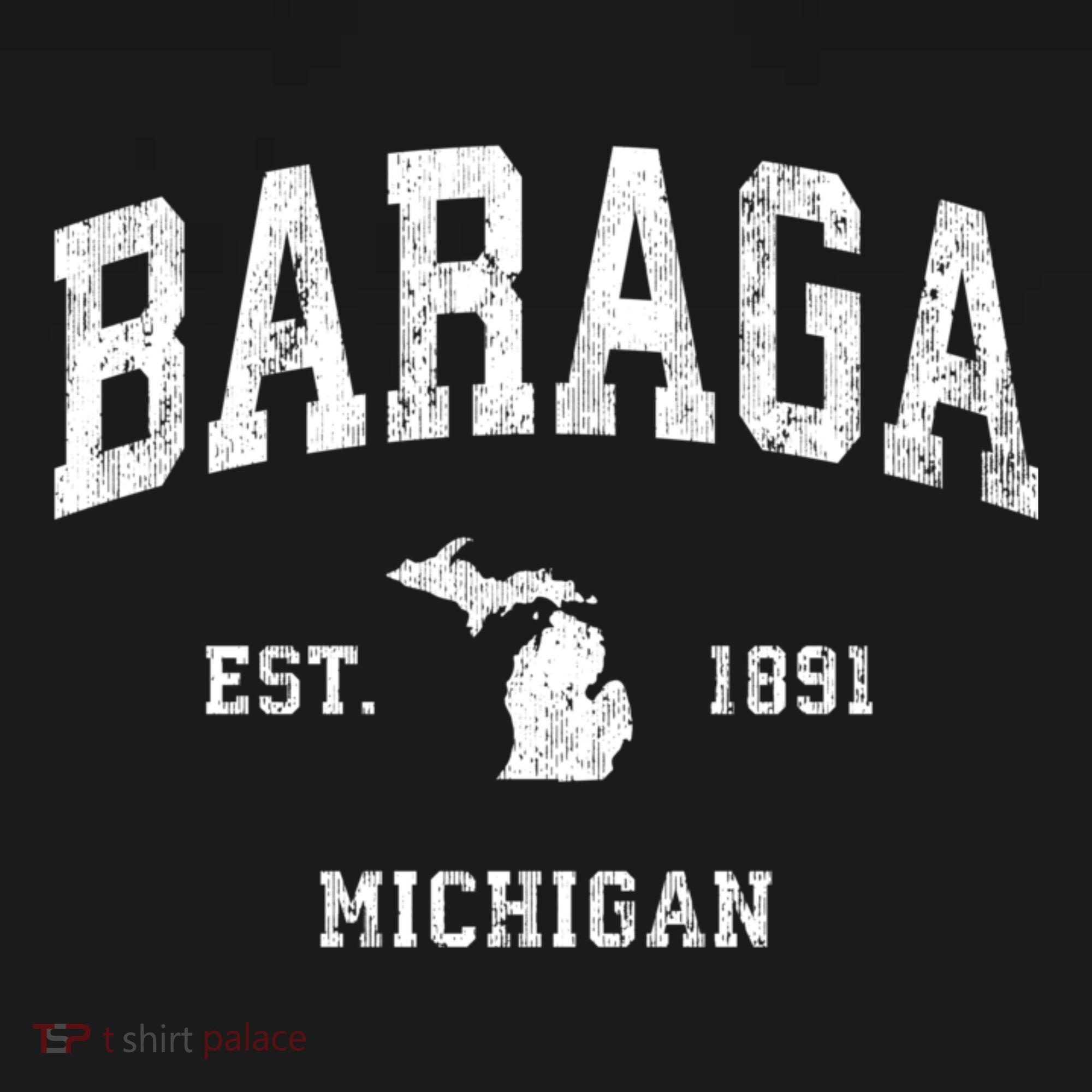 Baraga Michigan Mi Vintage Athletic Sports T-Shirt