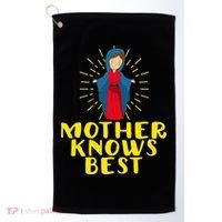 Blessed Mother Mary Knows Best Catholic Mother's Day Golf Towel thumb 0