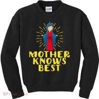 Blessed Mother Mary Knows Best Catholic Mother's Day Kids Sweatshirt thumb 0