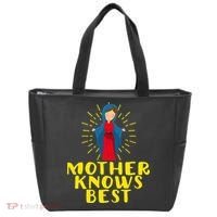 Blessed Mother Mary Knows Best Catholic Mother's Day Tote Bag thumb 0