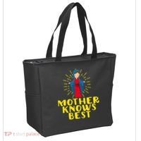 Blessed Mother Mary Knows Best Catholic Mother's Day Tote Bag thumb 2