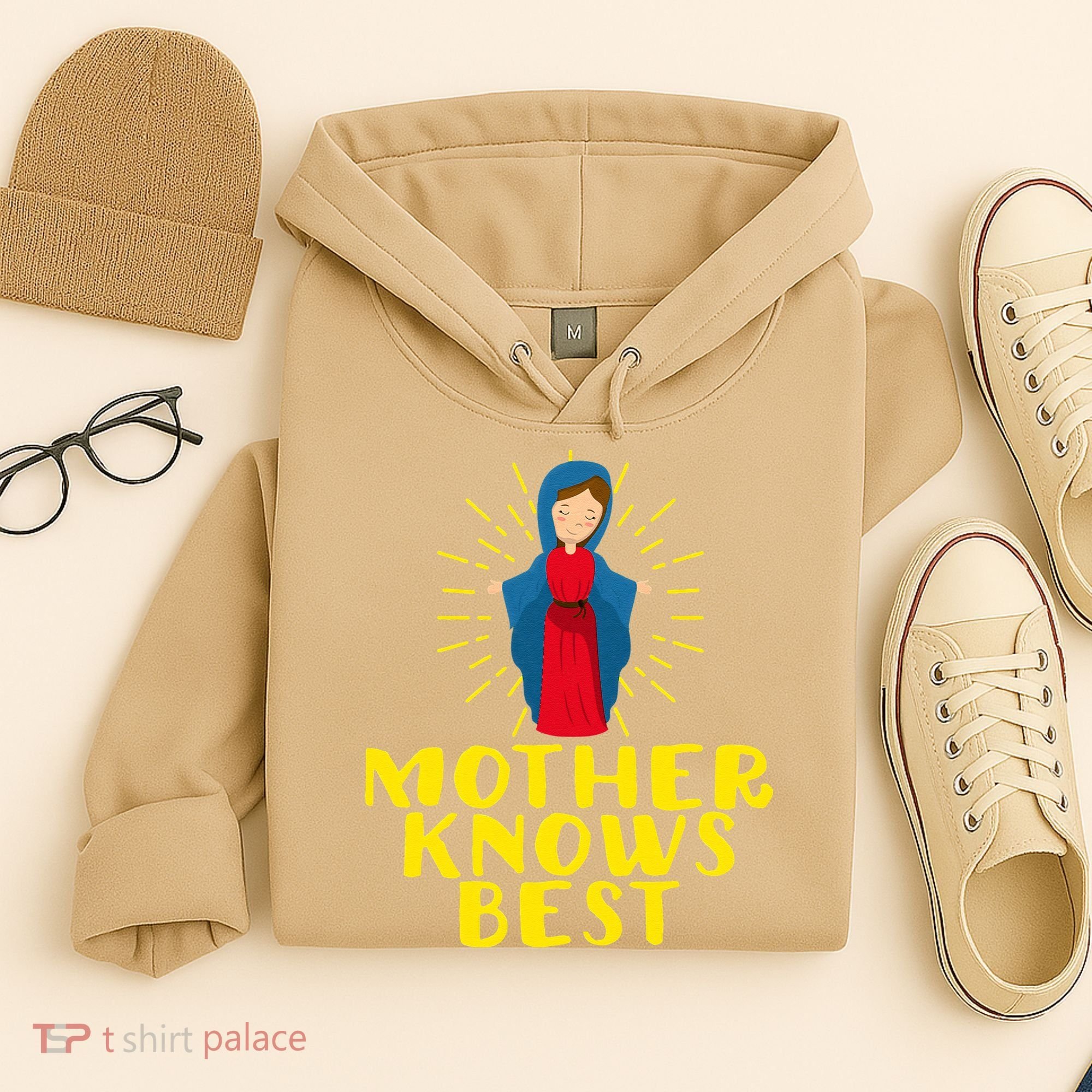 Blessed Mother Mary Knows Best Catholic Mother's Day Hoodie