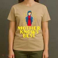 Blessed Mother Mary Knows Best Catholic Mother's Day T-Shirt thumb 4