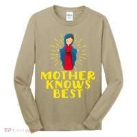 Blessed Mother Mary Knows Best Catholic Mother's Day Tall Long Sleeve Shirt thumb 0