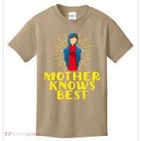 Blessed Mother Mary Knows Best Catholic Mother's Day Kids T-Shirt thumb 0