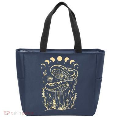 Boho Mushrooms Minimalism Cottage Core Aesthetic Goblincore Tote Bag