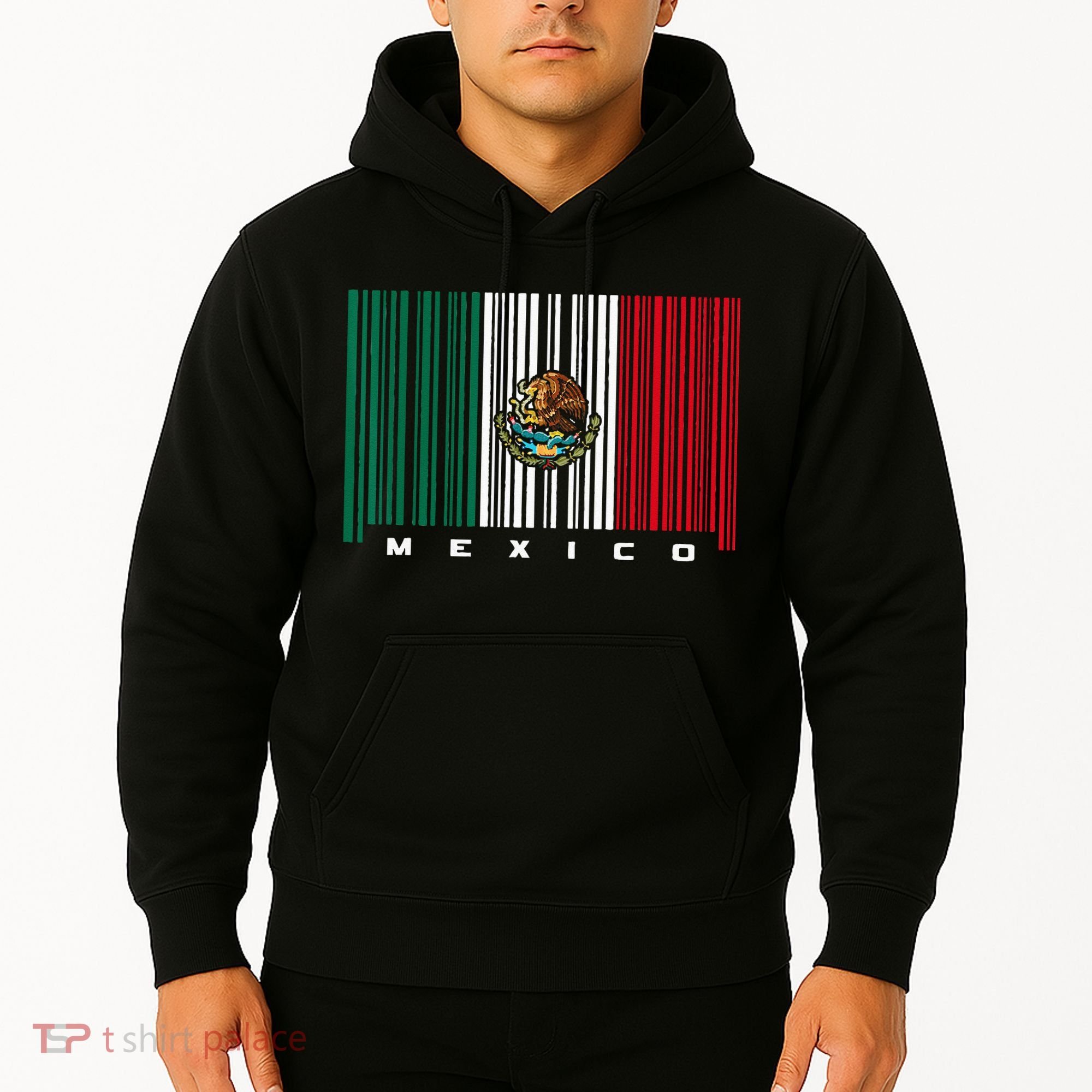 Barcode Mexico Mexican Flag Hoodie