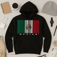 Barcode Mexico Mexican Flag Hoodie thumb 3