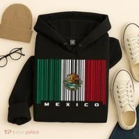 Barcode Mexico Mexican Flag Hoodie thumb 4