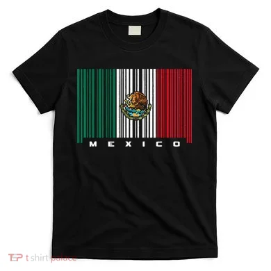 Barcode Mexico Mexican Flag T-Shirt
