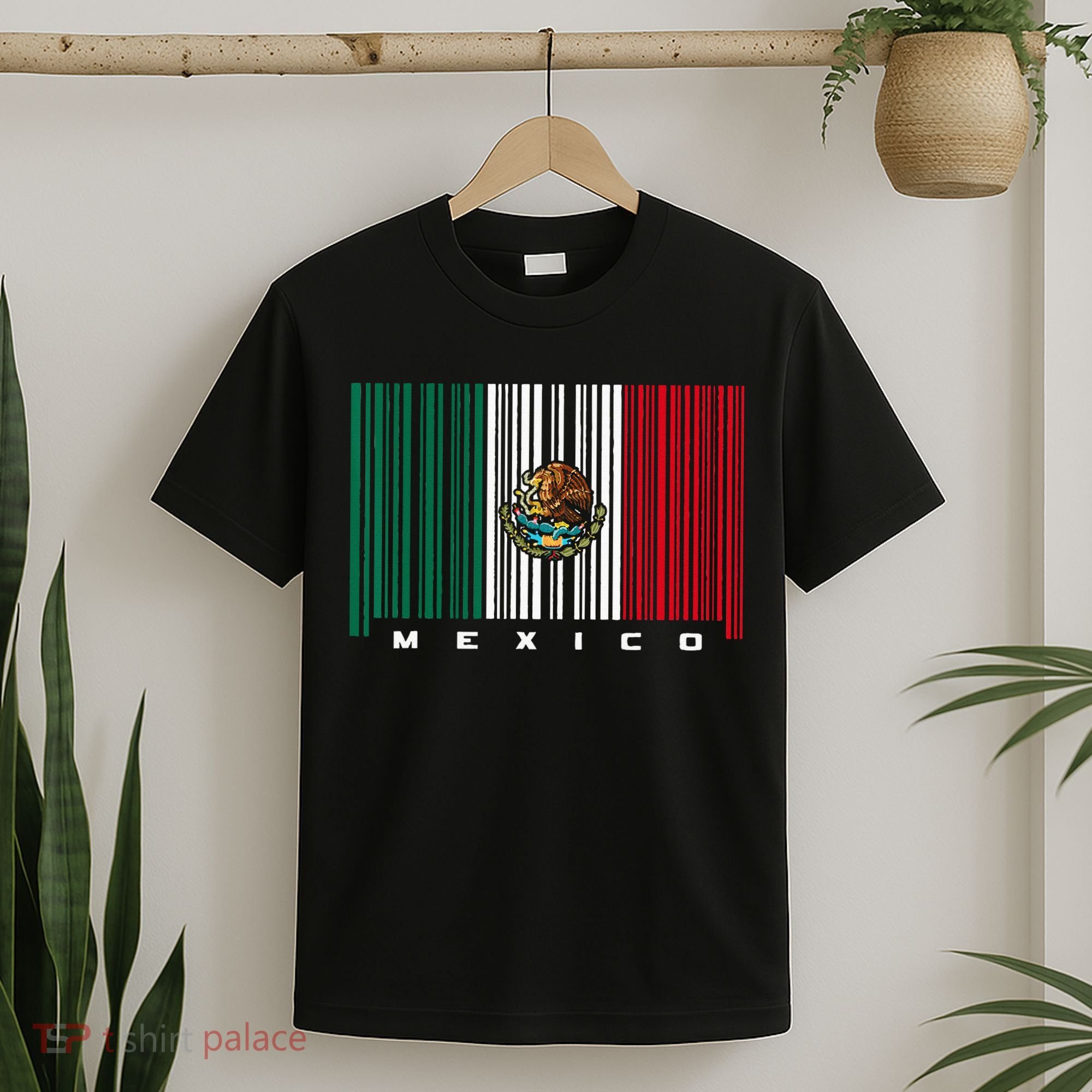 Barcode Mexico Mexican Flag T-Shirt