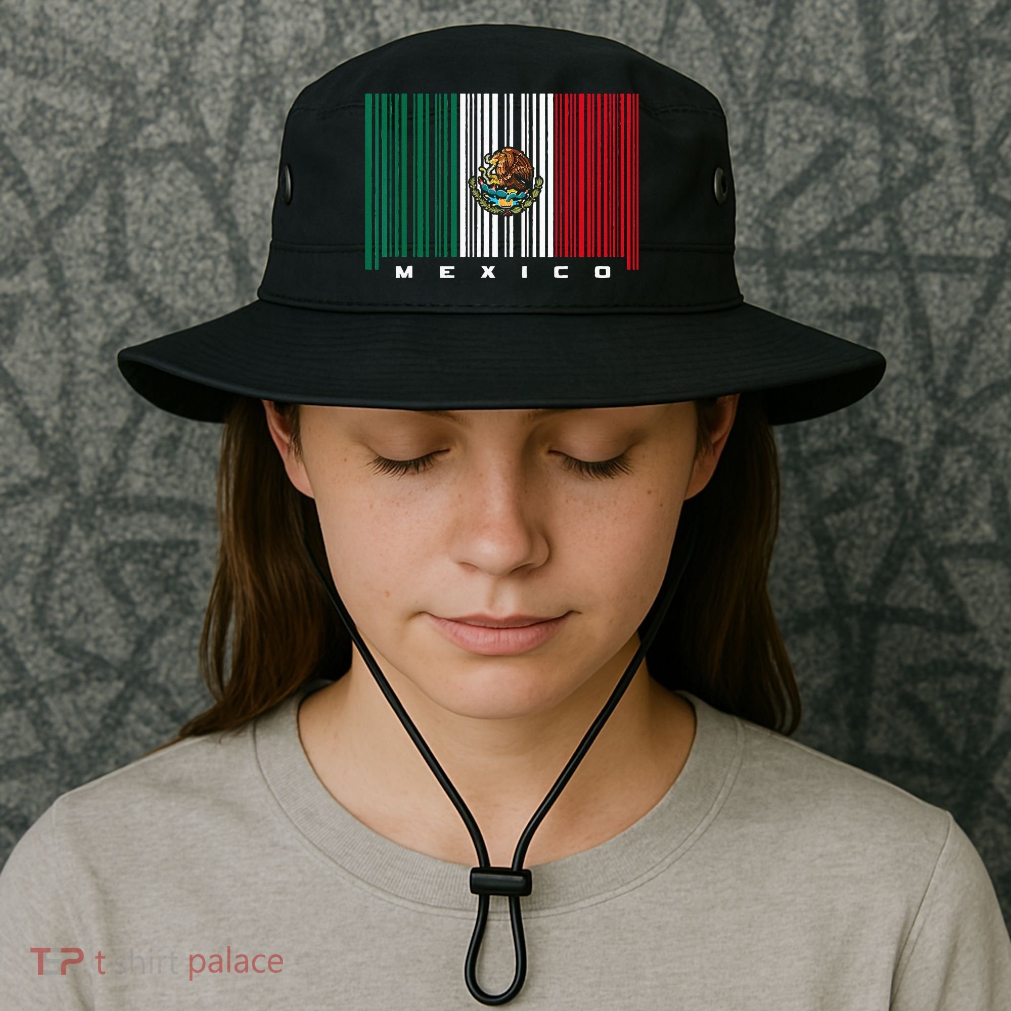 Barcode Mexico Mexican Flag Bucket Hat