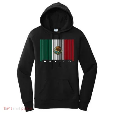 Barcode Mexico Mexican Flag Women's Hoodie