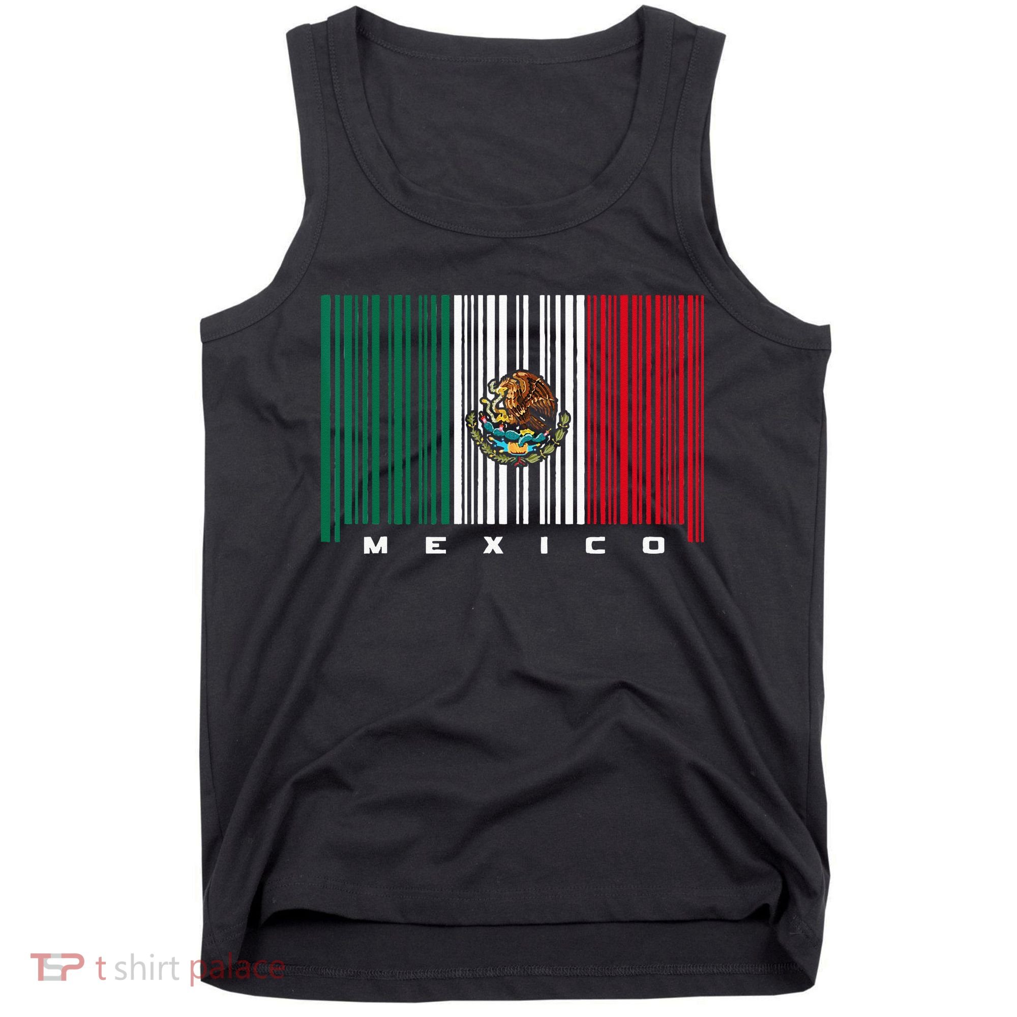 Barcode Mexico Mexican Flag Tank Top