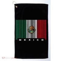 Barcode Mexico Mexican Flag Golf Towel thumb 0